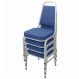 Kit com 4 Cadeiras Empilháveis Linha Hotel Plus Azul