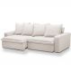 Sofá Retrátil Reclinável Para Sala de Estar Living 195cm Vêneto F04 Bouclê Off White - Lyam Decor