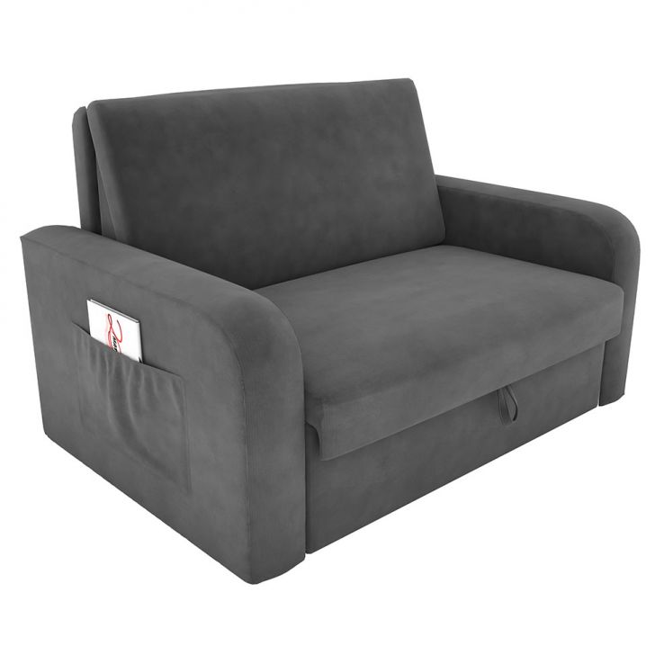 Sofá-Cama Daiane Veludo Light Cinza
