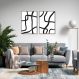 Quadro Boho Linhas Abstratas 122x86 2-86x60 Filete Marrom