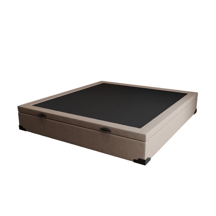 Base Para Cama Box Casal Martin Premium Com Baú Linho (47x138x188 Cm) Cru