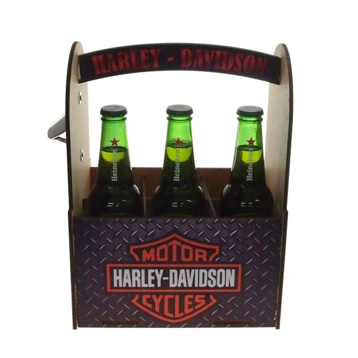 Caixa Engradado Vazio Porta Garrafa Cerveja Harley Laranja