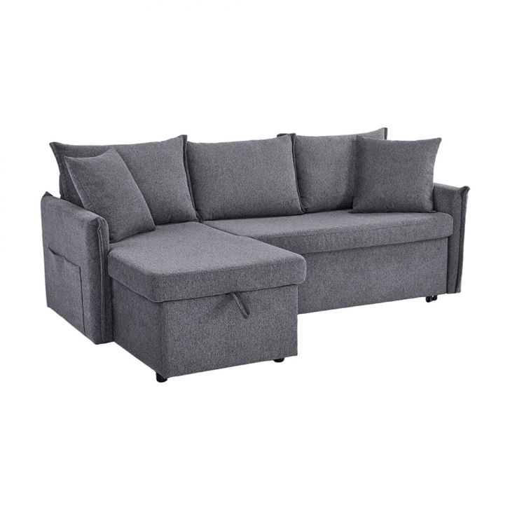 Sofá-Cama de Canto 2 Lugares Andora  Cinza Escuro