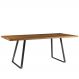 Mesa Sala de Jantar Cozinha Ogleary 220cm Grafite Madeira Maciça Rustic Brown G54 - Gran Belo