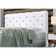 Cabeceira Giovana Cama Box Solteiro 90cm Botões Corino Branco - DS Estofados