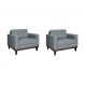 Conjunto com 2 Poltronas Living Cinza