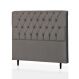 Cabeceira Casal Maria 140 CM Suede Cinza - D A Decor