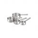 Conjunto Tipo Xícaras Medidoras com 4 Unidades Top Pratic Prateado