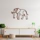 Quadro Escultura Corpo Elefante One Line 100x66 Marrom