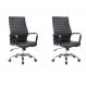 Conjunto com 2 Cadeiras de Escritório Diretor Giratórias Cleaner Preto