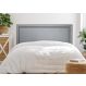 Cabeceira King Reta Luxo 193x60 Courino Cinza - Tachas Fumê