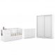 Dormitório Completo Infantil Tutto New 2 Portas de Correr, Cômoda e Berço Multifuncional Formare Branco Soft - Matic Móveis