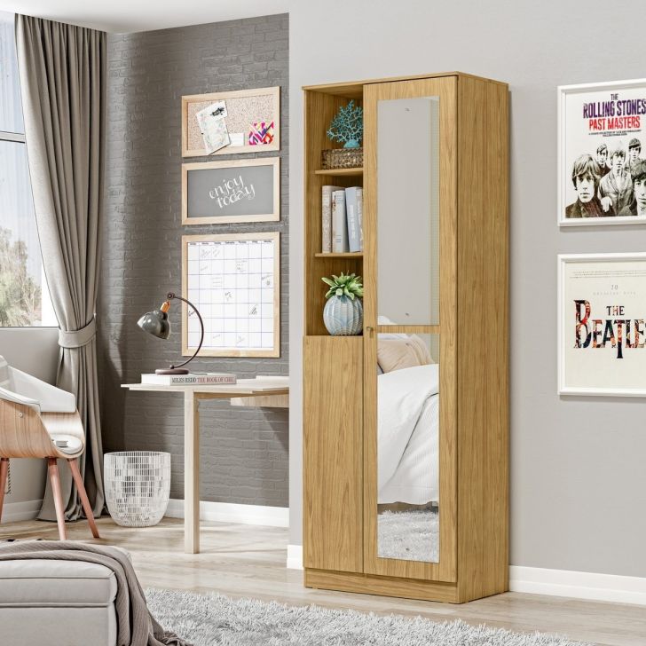 Armário Multiuso Sapateira 2 Portas com Espelho - Lince Marrocos