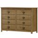 Comoda 8 Gavetas Madeira Maciça 125 cm 9102 Freijo Milani Store