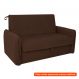 [OUTLET] Sofá-Cama Casal com Baú 2 Lugares Zaia Suede Marrom