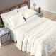 Cobre Leito Casal Padrão Aveline Dupla Face Micropercal 300 Fios 3 Peças - Off White
