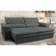 Sofá Retrátil e Reclinável Molas Ensacadas Cama inBox Botonê 2,72m Espuma Viscoelástico Suede Cinza