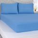 Jogo de Cama Queen Serena 3 pçs Malha 100% Algodão 158x198x30cm Azul