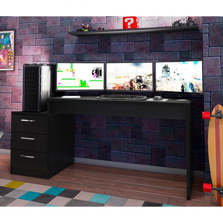 Mesa Gamer Drx Turbo 3 Gv Preta