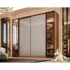Image of Guarda-Roupa Casal com Reflecta Laredo Flex 4 Portas 4 Gavetas Amêndola e Nude MO895CL69ZTUMOB
