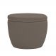 Puff Decorativo Redondo Kaira Bouclé Marrom - Nexta Casa