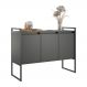 Buffet 3 Portas Rouxe Preto Onix