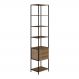 Estante Multiuso Steel Quadra com 03 Gavetas Estilo Industrial Vermont e Preto - D'Rossi