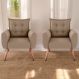 Jogo de Poltronas Decorativas Emma Suede Bege