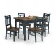 Conjunto Sala de Jantar e Cozinha Com 4 Cadeiras Madeira Maciça AZUL PETRÓLEO