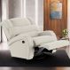 Poltrona do Papai Sala de Cinema Reclinável Kylie Glider Manual Giratória USB Veludo Bege G23