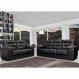 Conjunto Sofá Luxemburgo 3 E 2 Lugares 1,52m e 2,02m Courino Preto