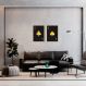 Quadro As Paus e Espada Gold 62x43 2-43x30 Caixa Marfim