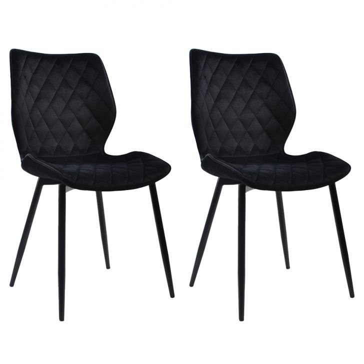 Conjunto com 2 Cadeiras Palmer Preto