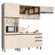 Cozinha Completa 4 Peças Connect Off White com Torre Quente - Móveis Henn