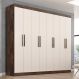 Guarda Roupa Casal Lisboa 8 Portas 4 Gavs Chocolate/off White