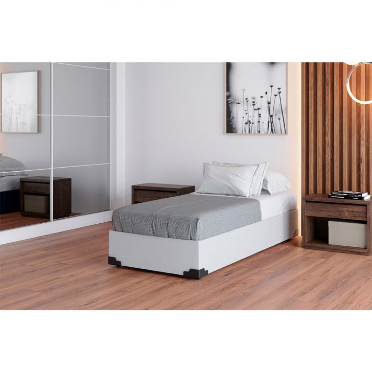 Base Para Cama Box Solteiro Joe (36x88x188) Branca