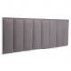 Cabeceira Queen Estofada Para Cama Box Kit 8 Placas Adesivas - Modelo Reta Suede Cinza
