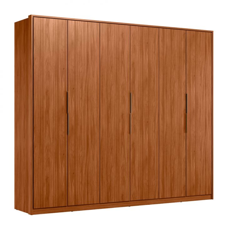 Guarda-roupa Casal Atrice 6 Portas 6 Gavetas Nogueira