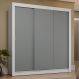 Guarda-Roupa Casal 3 Portas de Correr Branco/Cinza Sublime Plus Madesa