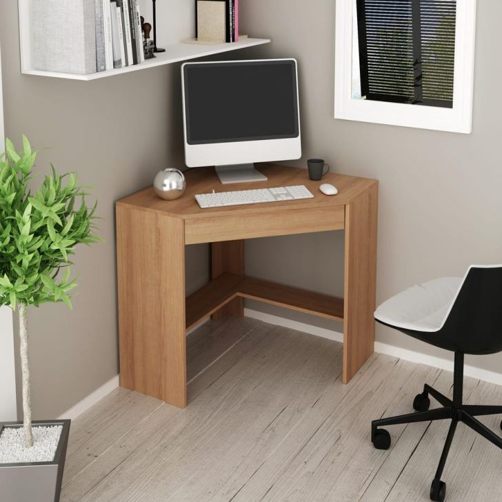 Mesa para Escritório de Canto Amêndoa