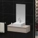 Conjunto Gabinete Banheiro JOY 80 Madeirado Inteiro