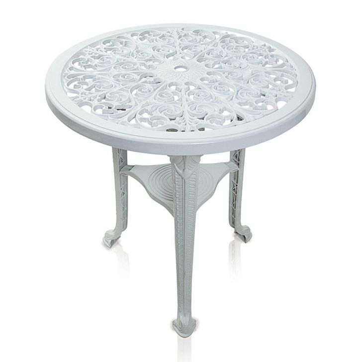Mesa de Plástico Redonda Colonial Polipropileno Branca Antares