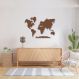 Quadro Escultura Mapa Mundi com Antártida 200x138 Marrom