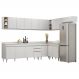 Armário de Cozinha Modulado de Canto 8 Peças CP26 Balcão com Tampo Branco - Lumil