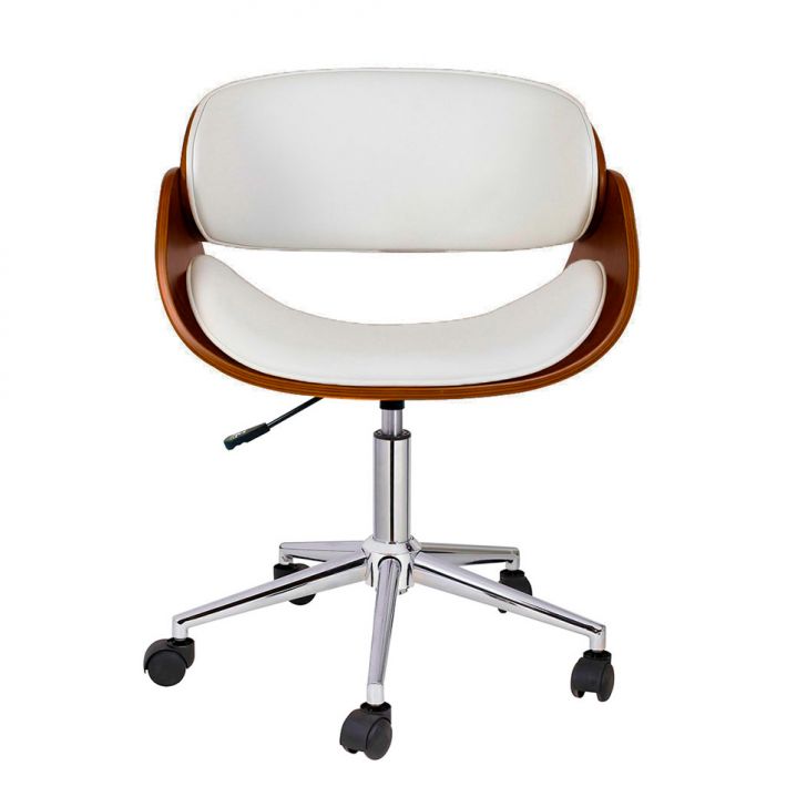 Cadeira de Escritório Diretor Giratória Pilar Branca