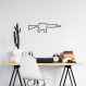 Quadro Escultura Arma M4 100x30 Preto