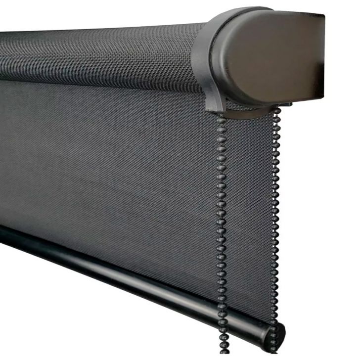 Persiana Rolo Screen 3% Preto - 1,10m x 1,60m