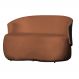 Namoradeira 2 Lugares Orgânica Decorativa Beatriz Veludo Terracota/PU Marrom - Montanaris Decor