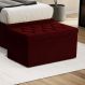 Calçadeira Sagitarius 90 Para Cama de Solteiro Sued Vermelho Aradecor