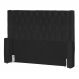 Cabeceira Estofada Para Cama Box Casal Queen Emma Suede Preto - DS Estofados